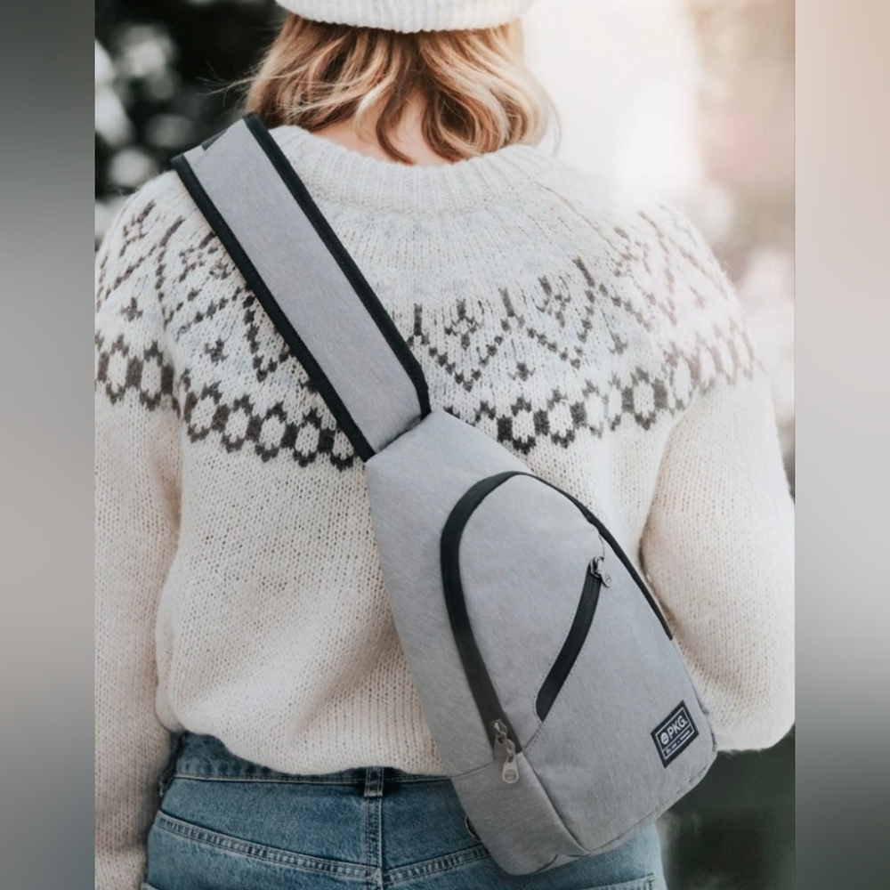 Brand New with Tag PKG Elora Recycled Crossbody Bag – Grey